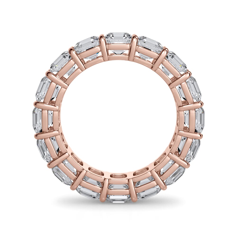 18K Rose Gold Asscher Cut Diamond Eternity Ring (7.0 ct. tw.)