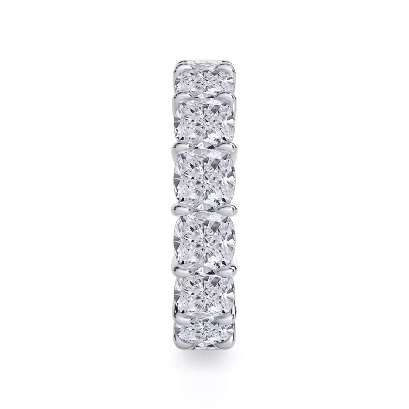 14K White Gold Cushion Cut Lab Diamond Eternity Ring (8.0 ct. tw.)