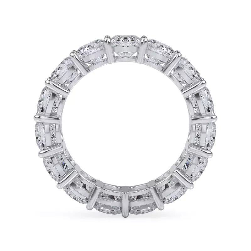 Platinum Cushion Cut Diamond Eternity Ring (8.0 ct. tw.)