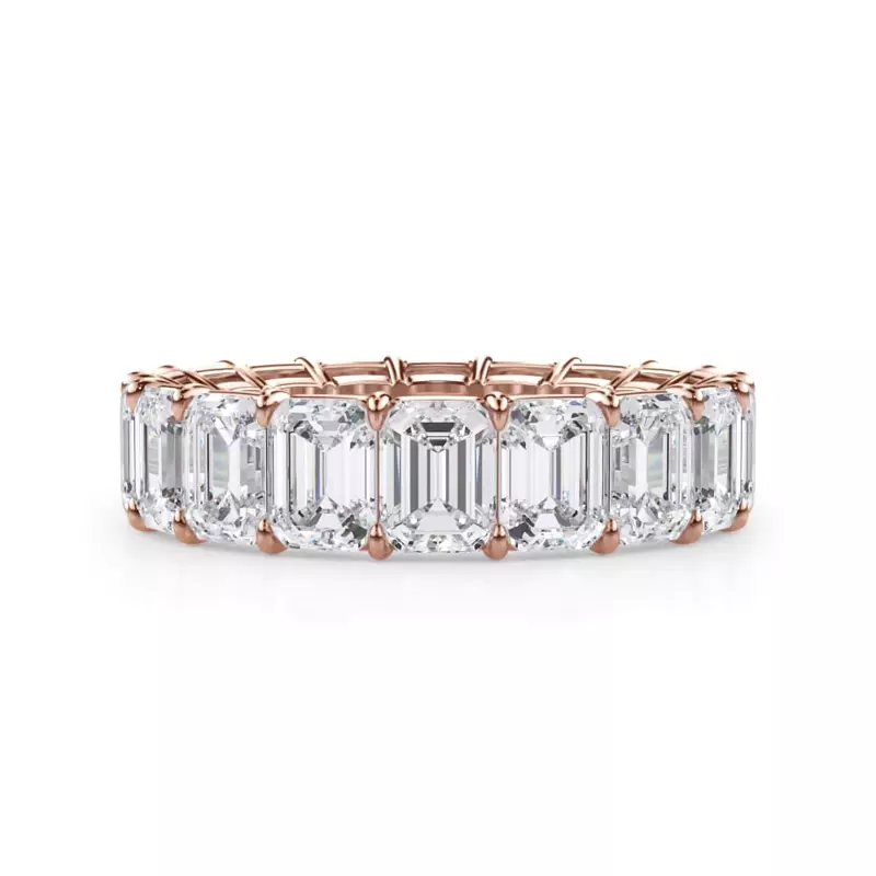 Emerald Cut Lab Diamond Eternity Ring (7.0 ct. tw.)