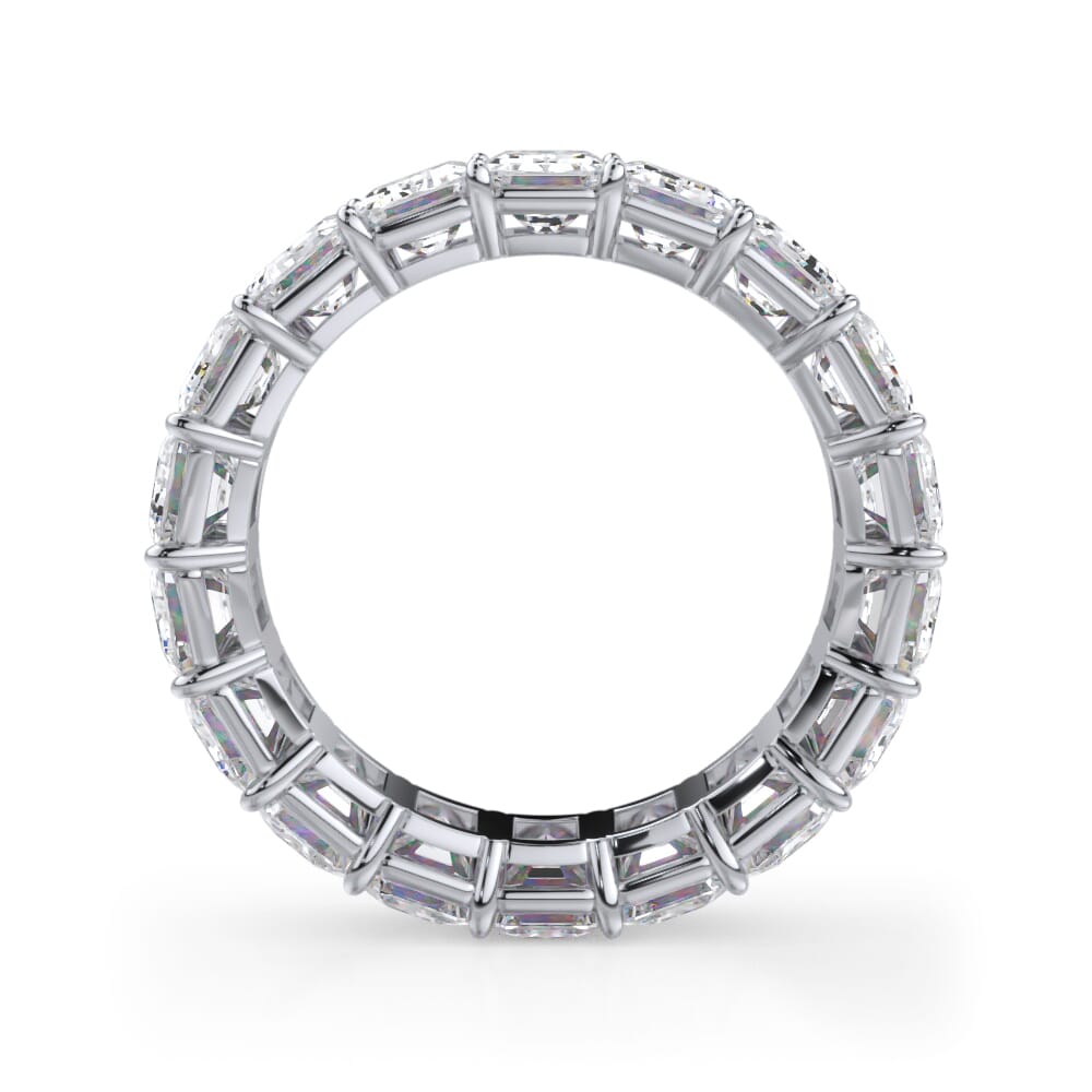 Platinum Emerald Cut Diamond Eternity Ring (7.0 ct. tw.)