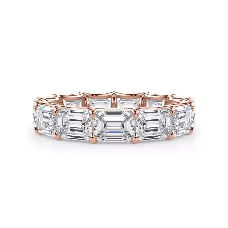 East-West Emerald-Cut Diamond U-Prong Eternity Ring (5.00ct. tw.)