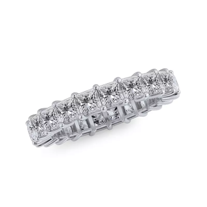 Platinum Princess Cut Lab Diamond Eternity Ring (6.0 ct. tw.)