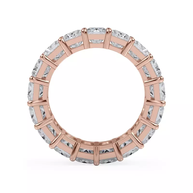 18K Rose Gold Princess Cut Lab Diamond Eternity Ring (5.0 ct. tw.)
