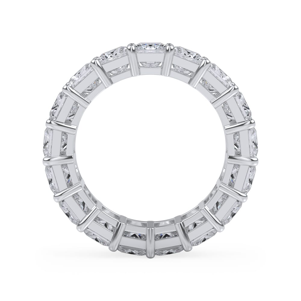 18K White Gold Princess Cut Lab Diamond Eternity Ring (5.0 ct. tw.)