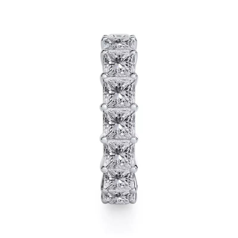 14K White Gold Princess Cut Diamond Eternity Ring (5.0 ct. tw.)