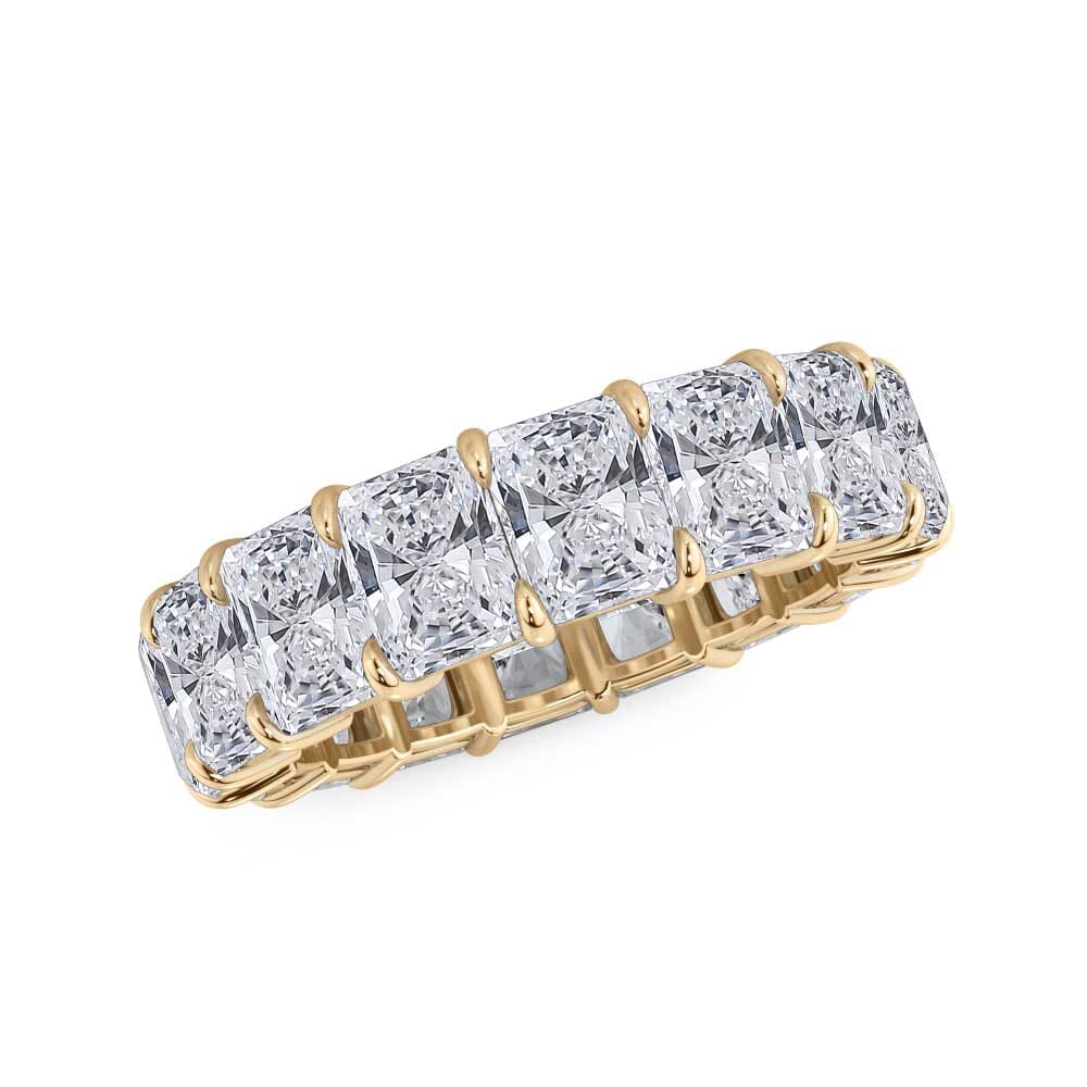 18K Yellow Gold Radiant Cut Lab Diamond Eternity Ring (8.0 ct. tw.)
