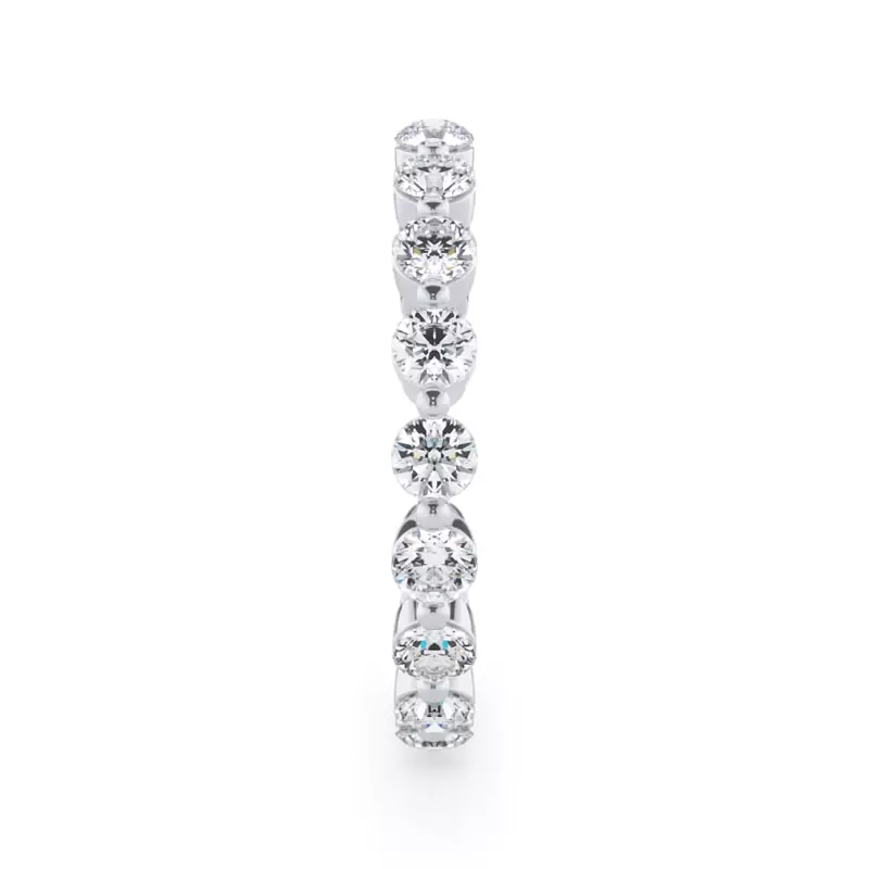 14K White Gold Round Shared-Prong Lab Diamond Eternity Band (1.20ct. tw.)