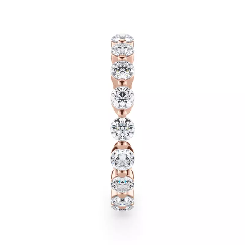 18K Rose Gold Round Shared-Prong Lab Diamond Eternity Band (1.20ct. tw.)
