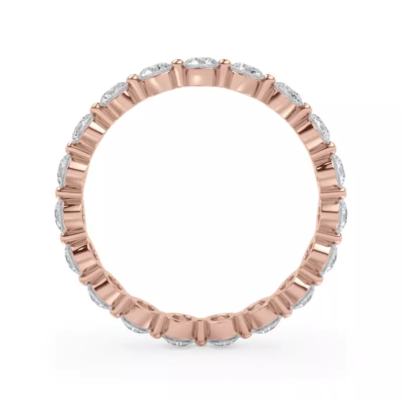 18K Rose Gold Round Shared-Prong Lab Diamond Eternity Band (1.20ct. tw.)