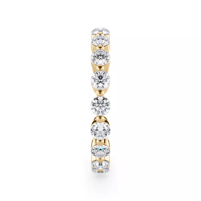 14K Yellow Gold Round Shared-Prong Diamond Eternity Band (1.20ct. tw.)