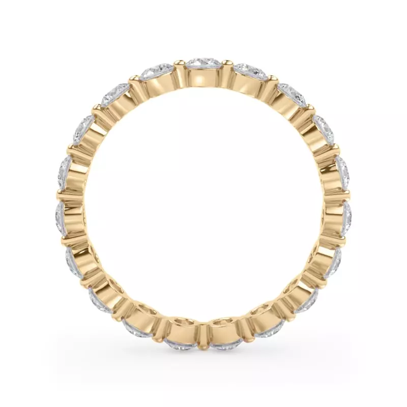 14K Yellow Gold Round Shared-Prong Diamond Eternity Band (1.20ct. tw.)