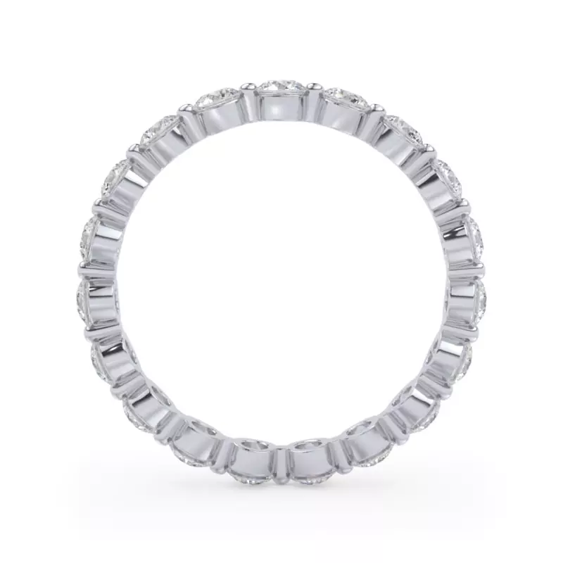 18K White Gold Round Shared-Prong Diamond Eternity Band (1.20ct. tw.)