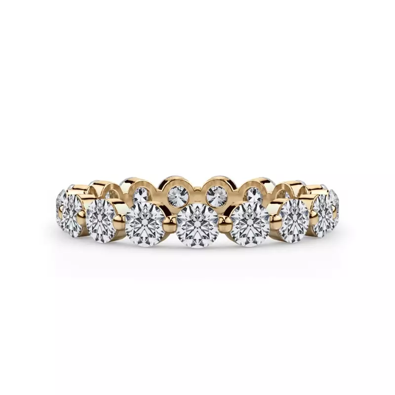 14K Yellow Gold Round Shared-Prong Lab Diamond Eternity Band (1.70ct. tw.)
