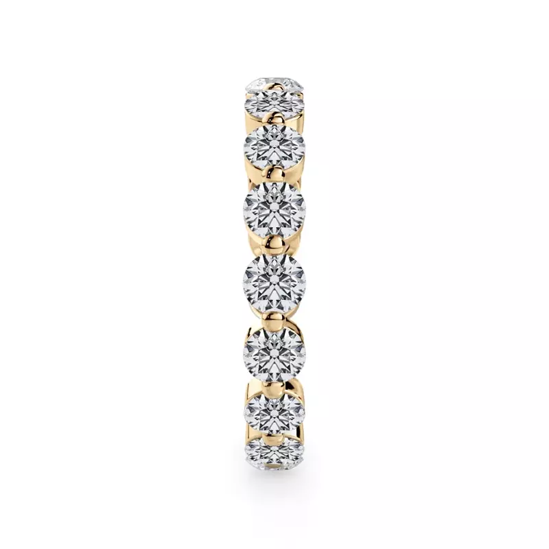 14K Yellow Gold Round Shared-Prong Lab Diamond Eternity Band (1.70ct. tw.)