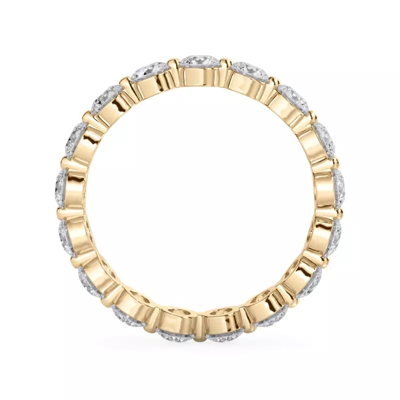18K Yellow Gold Round Shared-Prong Lab Diamond Eternity Band (1.70ct. tw.)