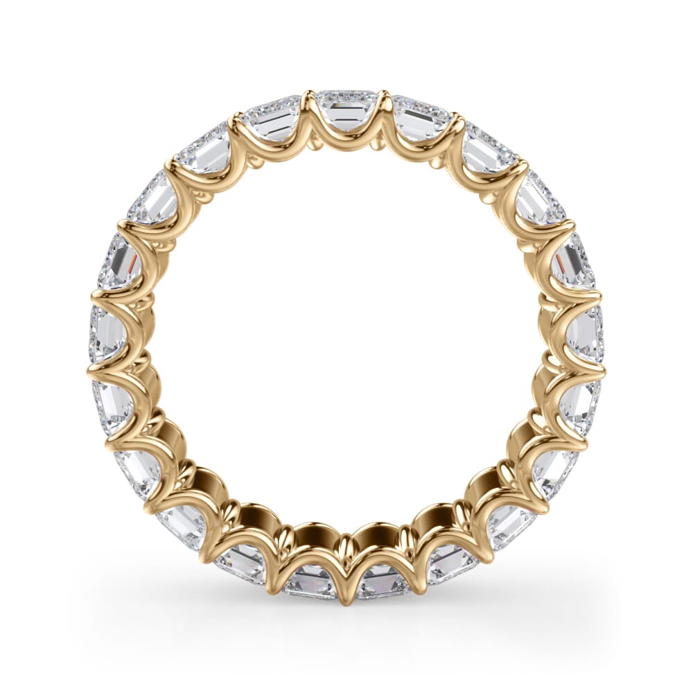 14K Yellow Gold U-Prong Emerald-Cut Diamond Eternity Band (4.00ct. tw.)