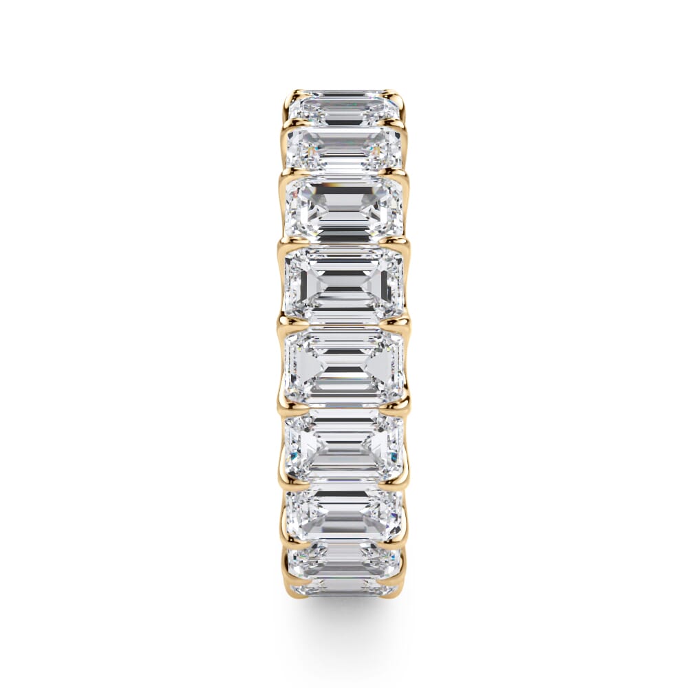 14K Yellow Gold U-Prong Emerald-Cut Diamond Eternity Band (4.00ct. tw.)