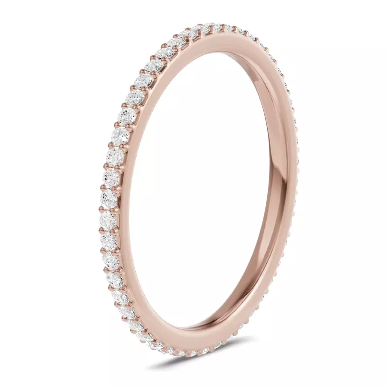 18K Rose Gold Shared Prong Diamond Eternity Band (.33ct. tw.)