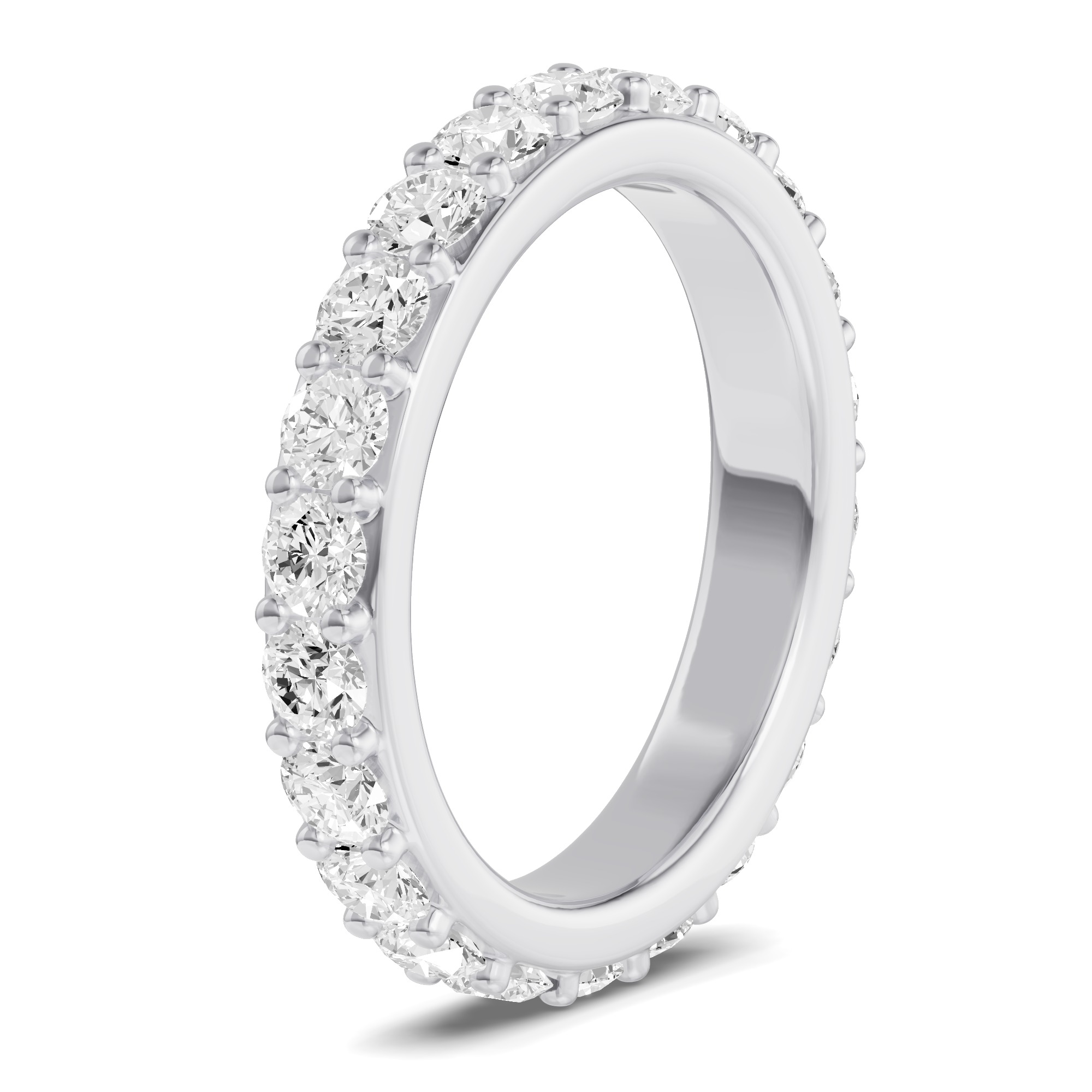 18K White Gold Shared Prong Diamond Eternity Band (2.00ct. tw.)