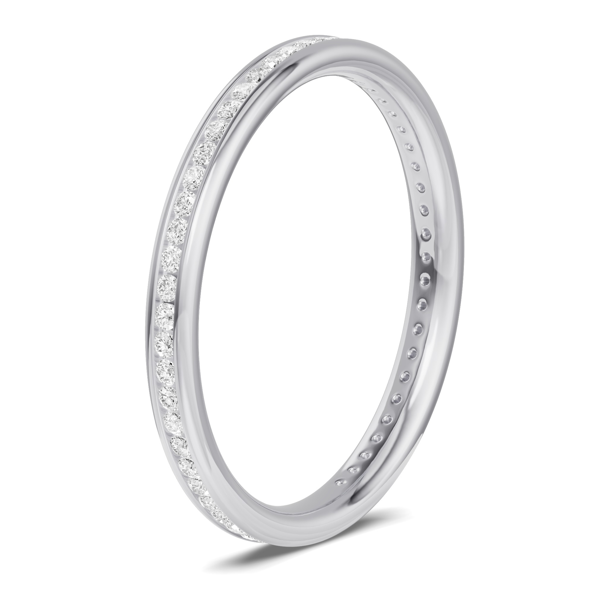 18K White Gold Channel-Set Diamond Eternity Band (.25ct. tw.)