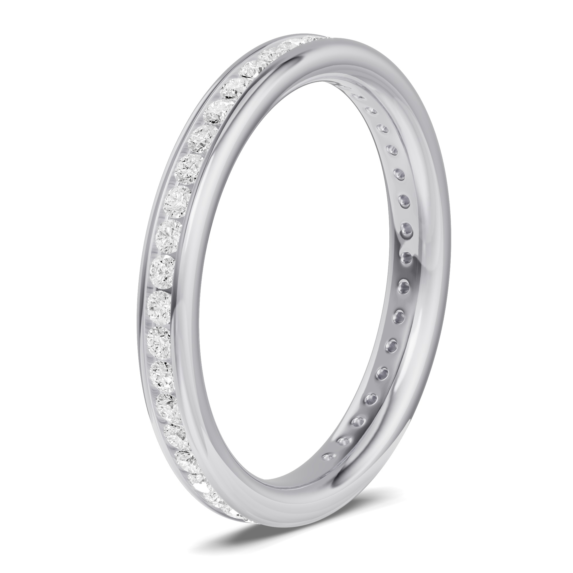 18K White Gold Channel-Set Lab Eternity Band (.50ct. tw.)
