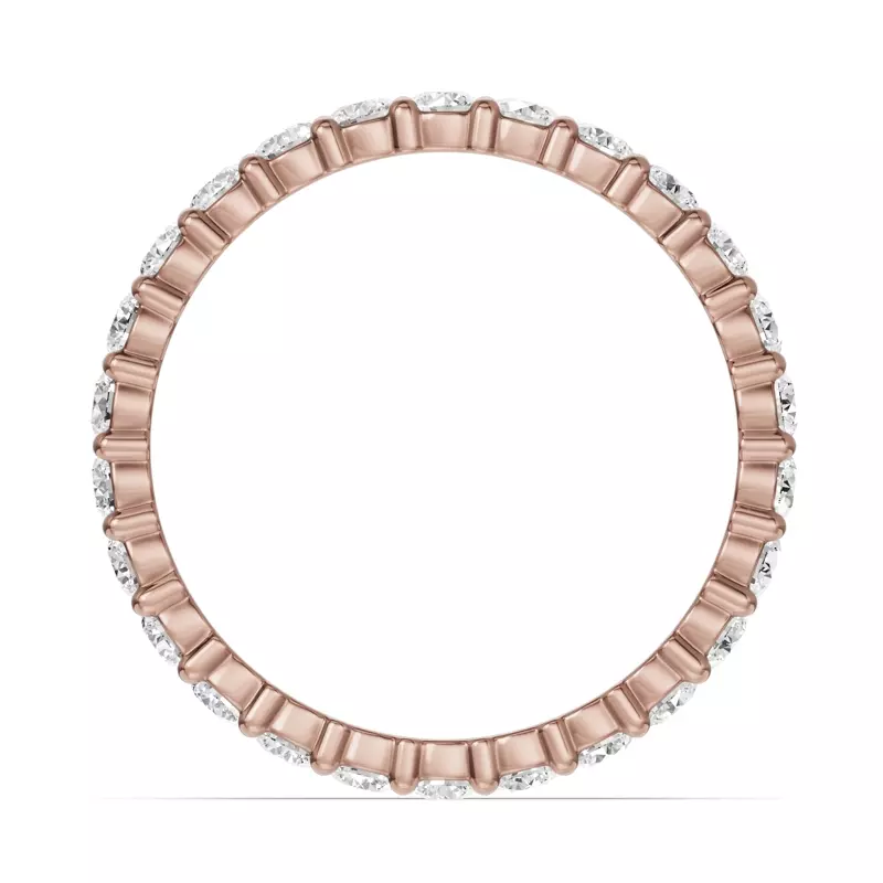 14K Rose Gold Sculpted Lab Diamond Eternity Ring (1.00ct. tw.)