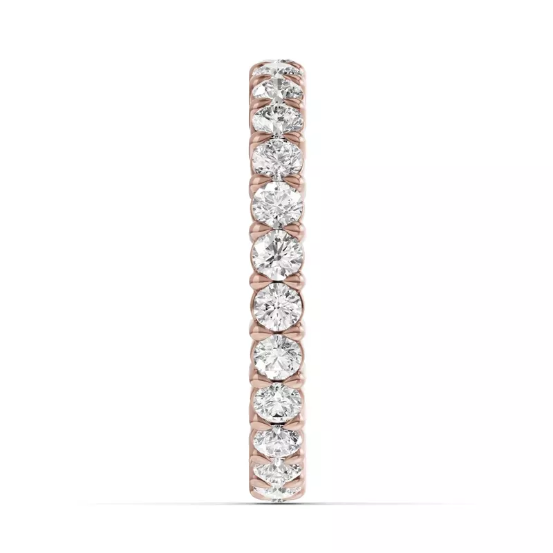 14K Rose Gold Sculpted Lab Diamond Eternity Ring (1.00ct. tw.)