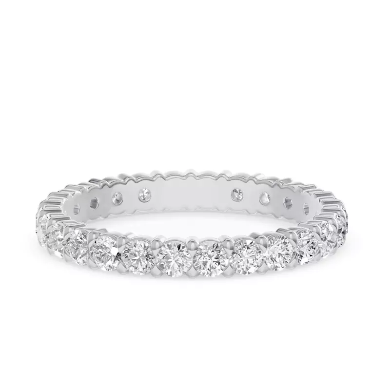 14K White Gold Sculpted Lab Diamond Eternity Ring (1.00ct. tw.)