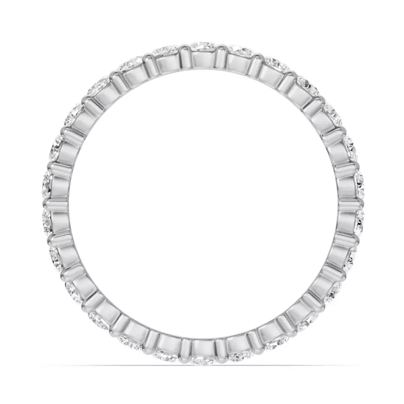 14K White Gold Sculpted Lab Diamond Eternity Ring (1.00ct. tw.)