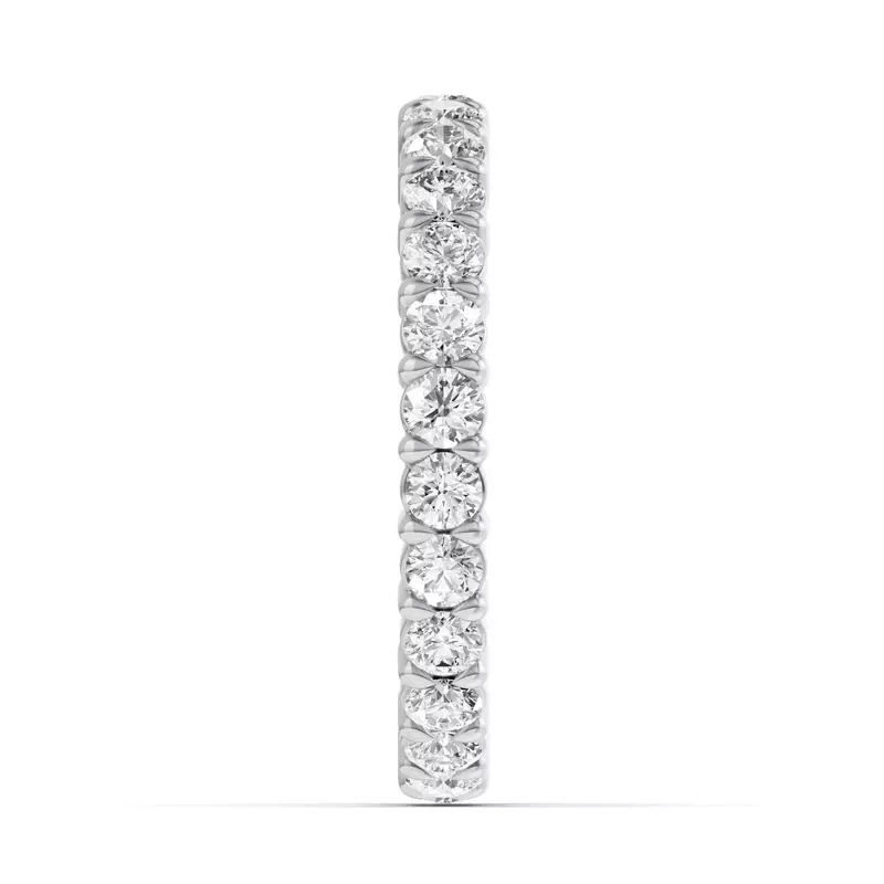 14K White Gold Sculpted Lab Diamond Eternity Ring (1.00ct. tw.)