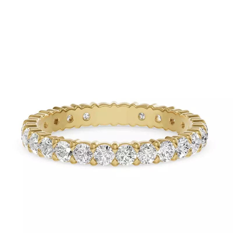 14K Yellow Gold Sculpted Lab Diamond Eternity Ring (1.00ct. tw.)