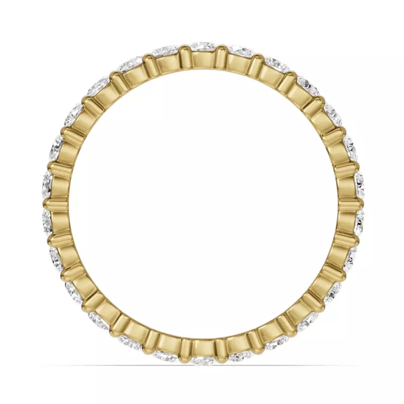 14K Yellow Gold Sculpted Lab Diamond Eternity Ring (1.00ct. tw.)