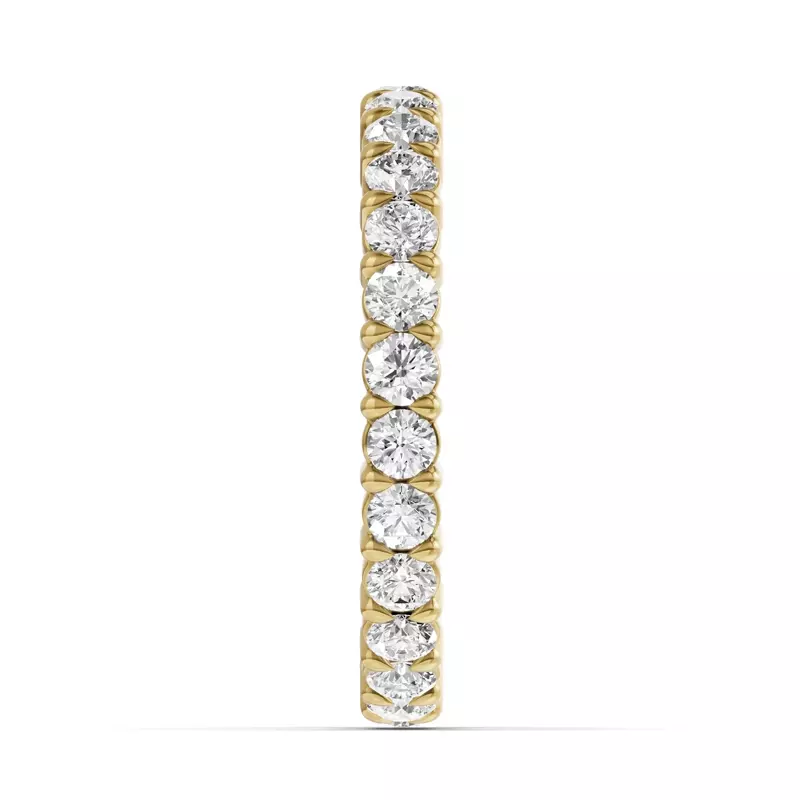 14K Yellow Gold Sculpted Lab Diamond Eternity Ring (1.00ct. tw.)