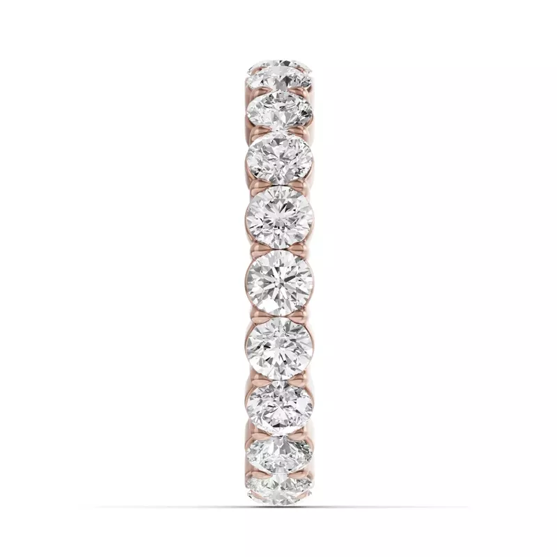 14K Rose Gold Sculpted Lab Diamond Eternity Ring (2.00ct. tw.)