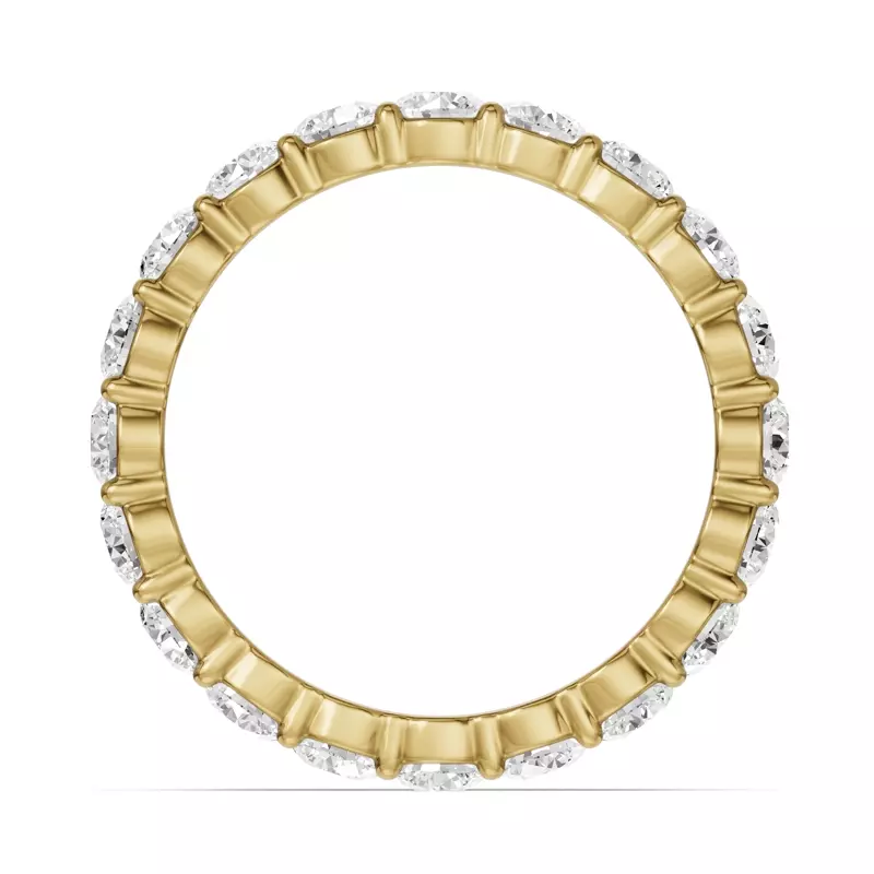 14K Yellow Gold Sculpted Lab Diamond Eternity Ring (2.00ct. tw.)