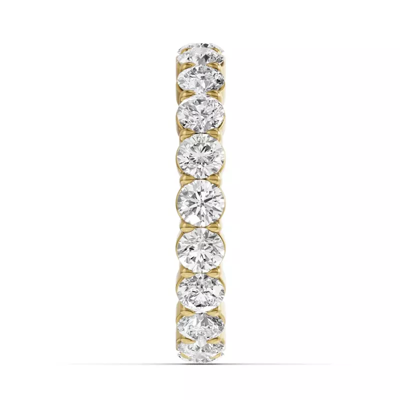 14K Yellow Gold Sculpted Lab Diamond Eternity Ring (2.00ct. tw.)