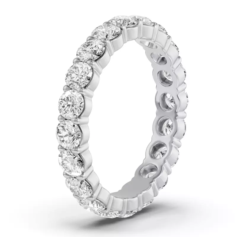 Platinum Sculpted Lab Diamond Eternity Ring (2.00ct. tw.)