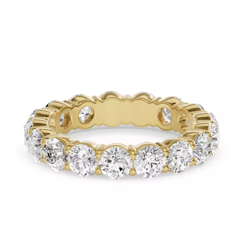 14K Yellow Gold Sculpted Lab Diamond Eternity Ring (3.00ct. tw.)
