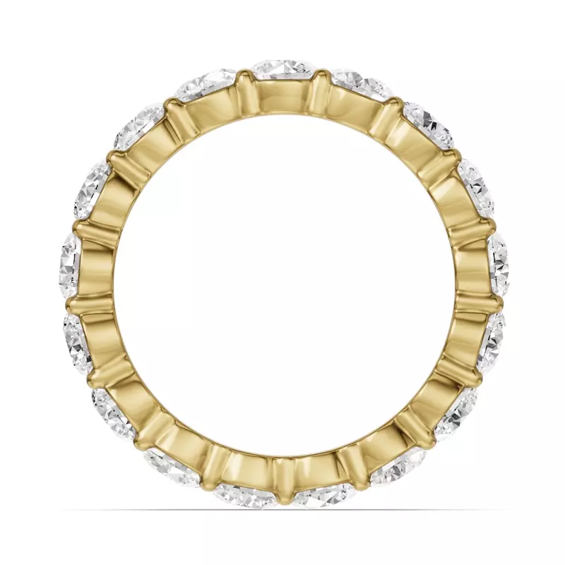 14K Yellow Gold Sculpted Lab Diamond Eternity Ring (3.00ct. tw.)