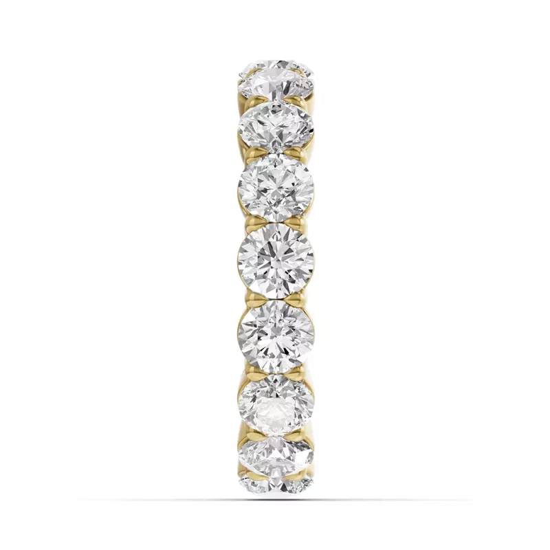 14K Yellow Gold Sculpted Lab Diamond Eternity Ring (3.00ct. tw.)