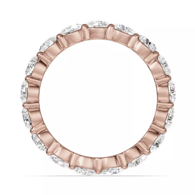 18K Rose Gold Sculpted Lab Diamond Eternity Ring (3.00ct. tw.)