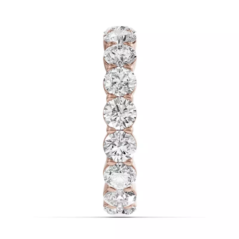 18K Rose Gold Sculpted Lab Diamond Eternity Ring (3.00ct. tw.)