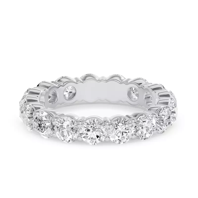 Platinum Sculpted Lab Diamond Eternity Ring (3.00ct. tw.)
