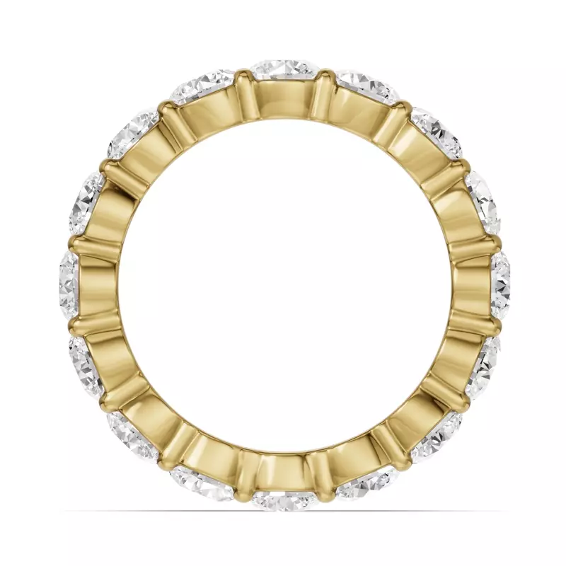 14K Yellow Gold Sculpted Lab Diamond Eternity Ring (4.00ct. tw.)