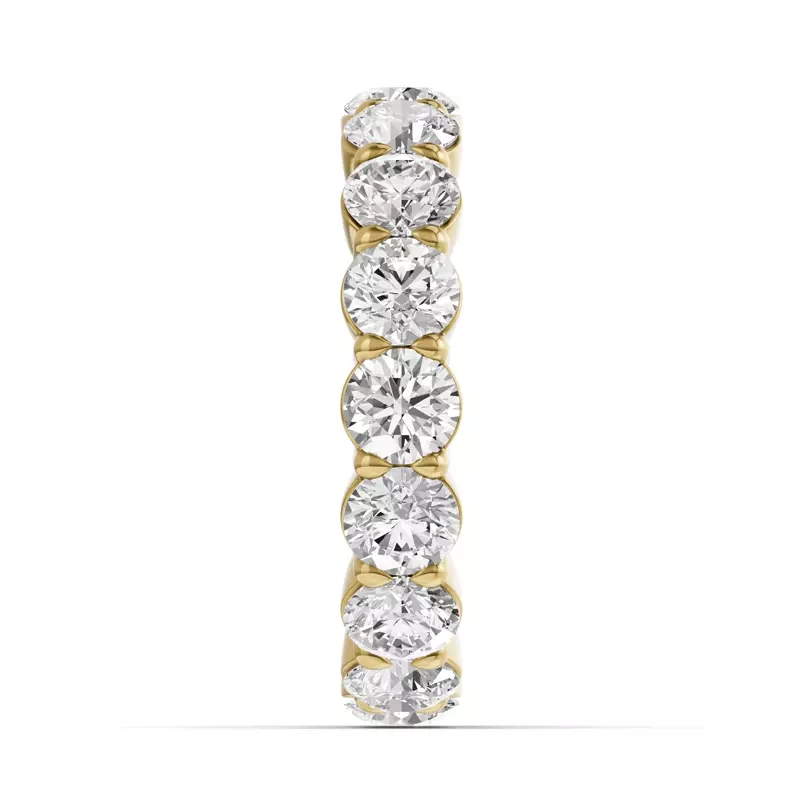 14K Yellow Gold Sculpted Lab Diamond Eternity Ring (4.00ct. tw.)
