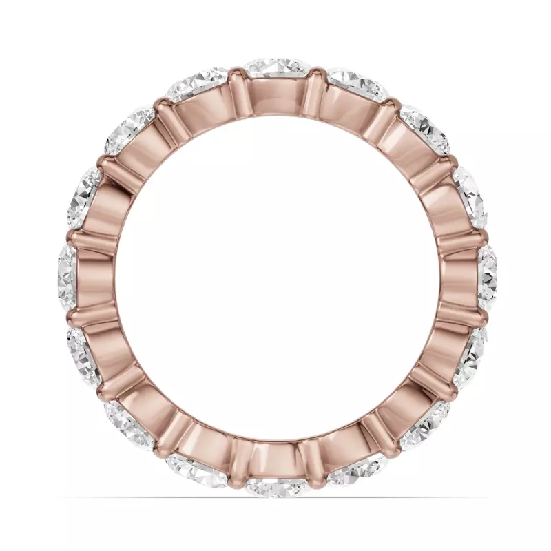 18K Rose Gold Sculpted Lab Diamond Eternity Ring (4.00ct. tw.)