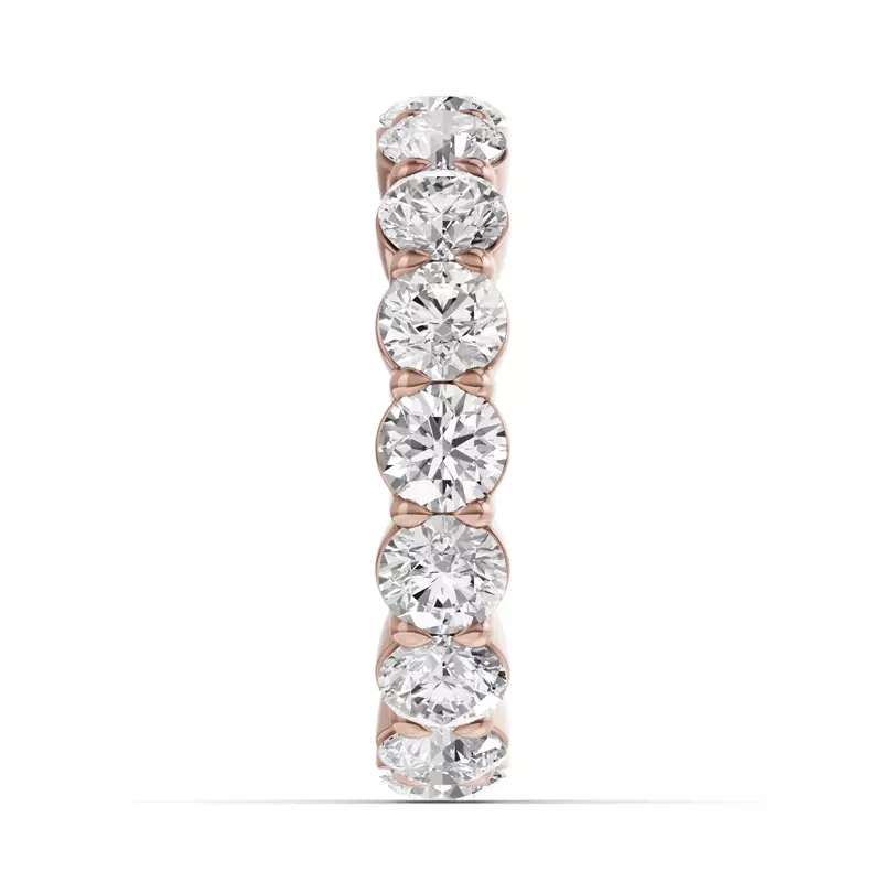 18K Rose Gold Sculpted Lab Diamond Eternity Ring (4.00ct. tw.)
