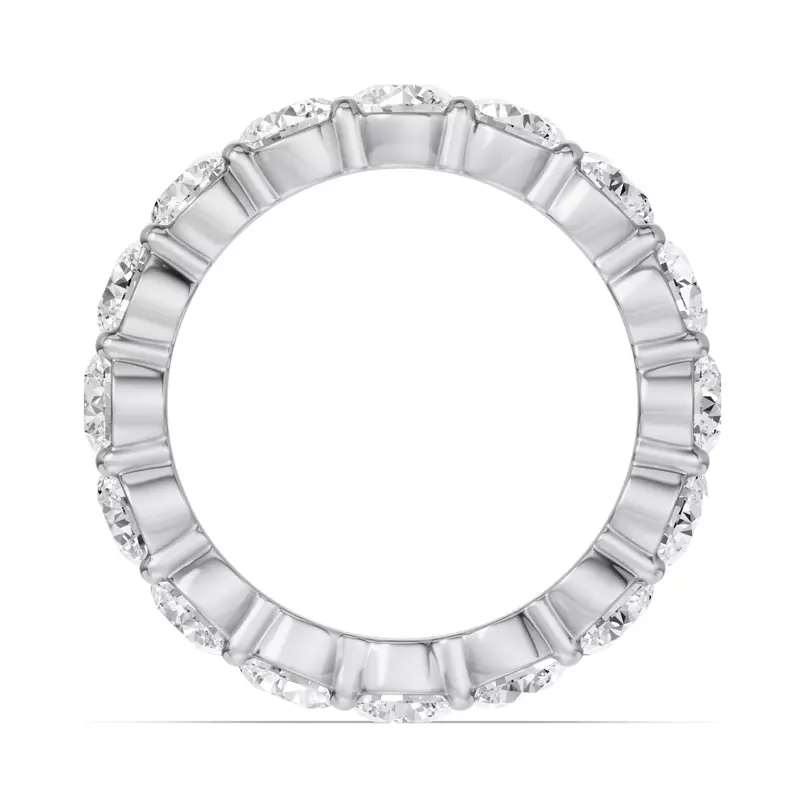 Platinum Sculpted Lab Diamond Eternity Ring (4.00ct. tw.)