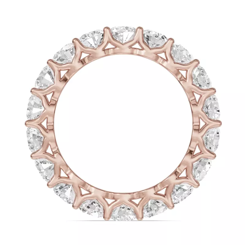 14K Rose Gold Unity Prong Lab Eternity Band (3.00ct. tw.)